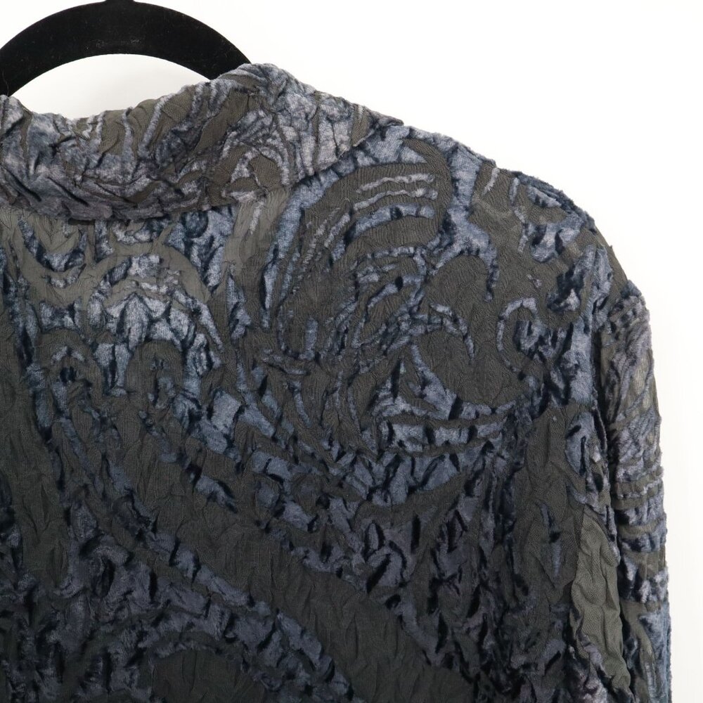 Komarov Textured Shirt Womens L Black Whimsigoth Fairy Grunge Dark Feminine Edgy - Picture 9 of 16